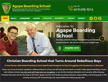 Tablet Screenshot of agapeboardingschool.org